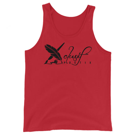 XCLUSIF POETIX RED & BLACK LOGO Unisex Tank Top