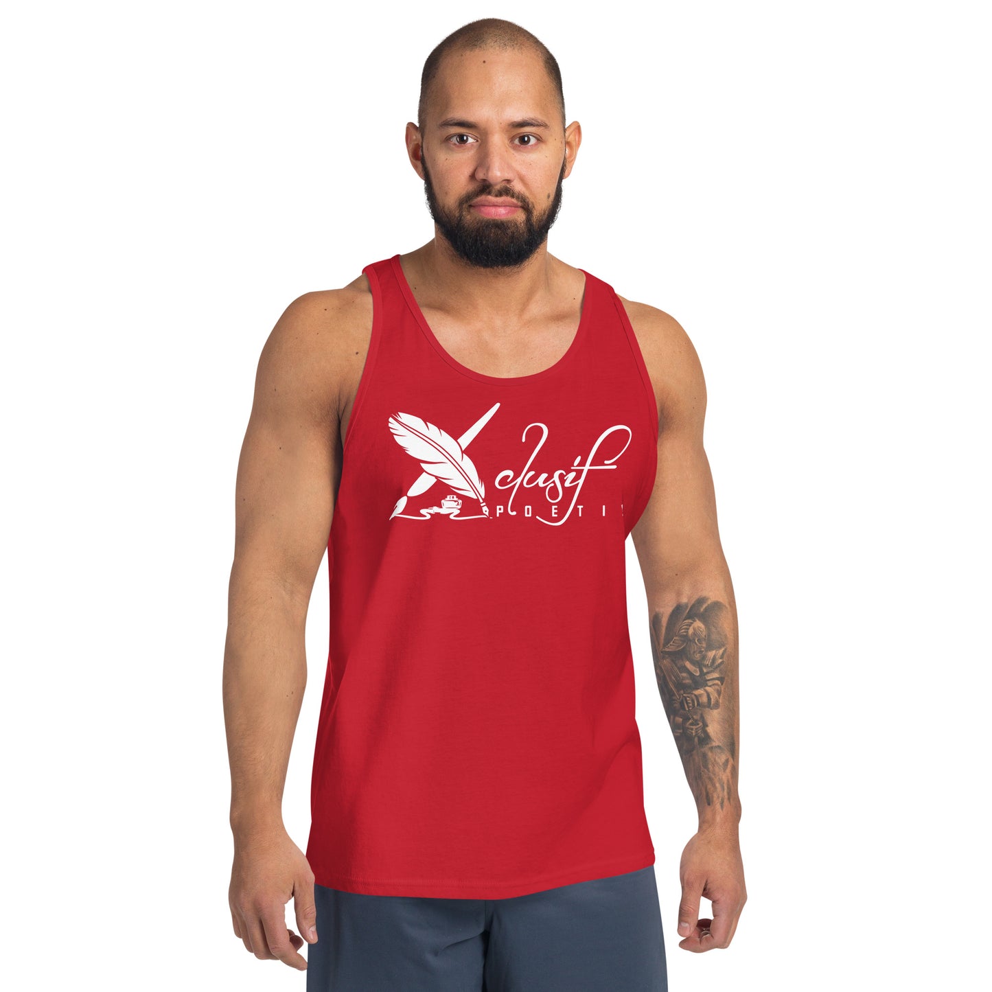 XCLUSIF POETIX WHITE LOGO Unisex Tank Top