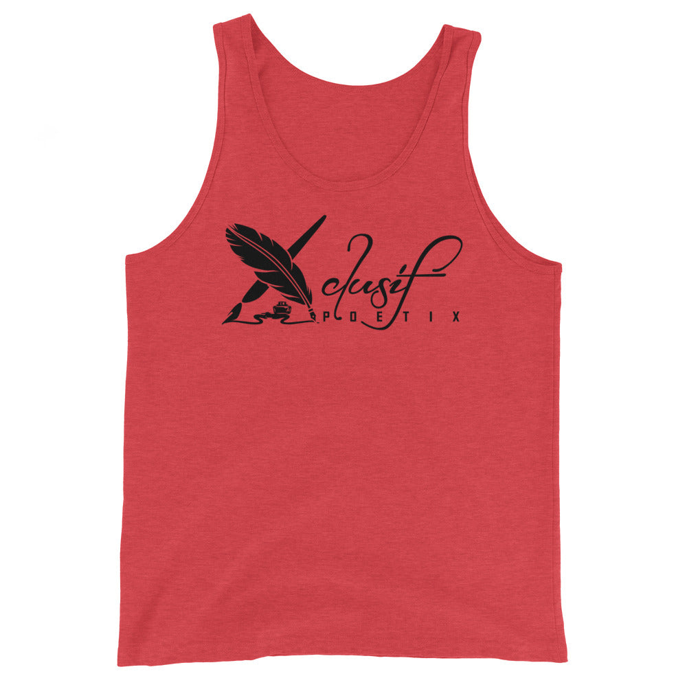 XCLUSIF POETIX RED & BLACK LOGO Unisex Tank Top