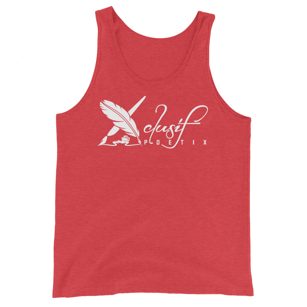 XCLUSIF POETIX WHITE LOGO Unisex Tank Top