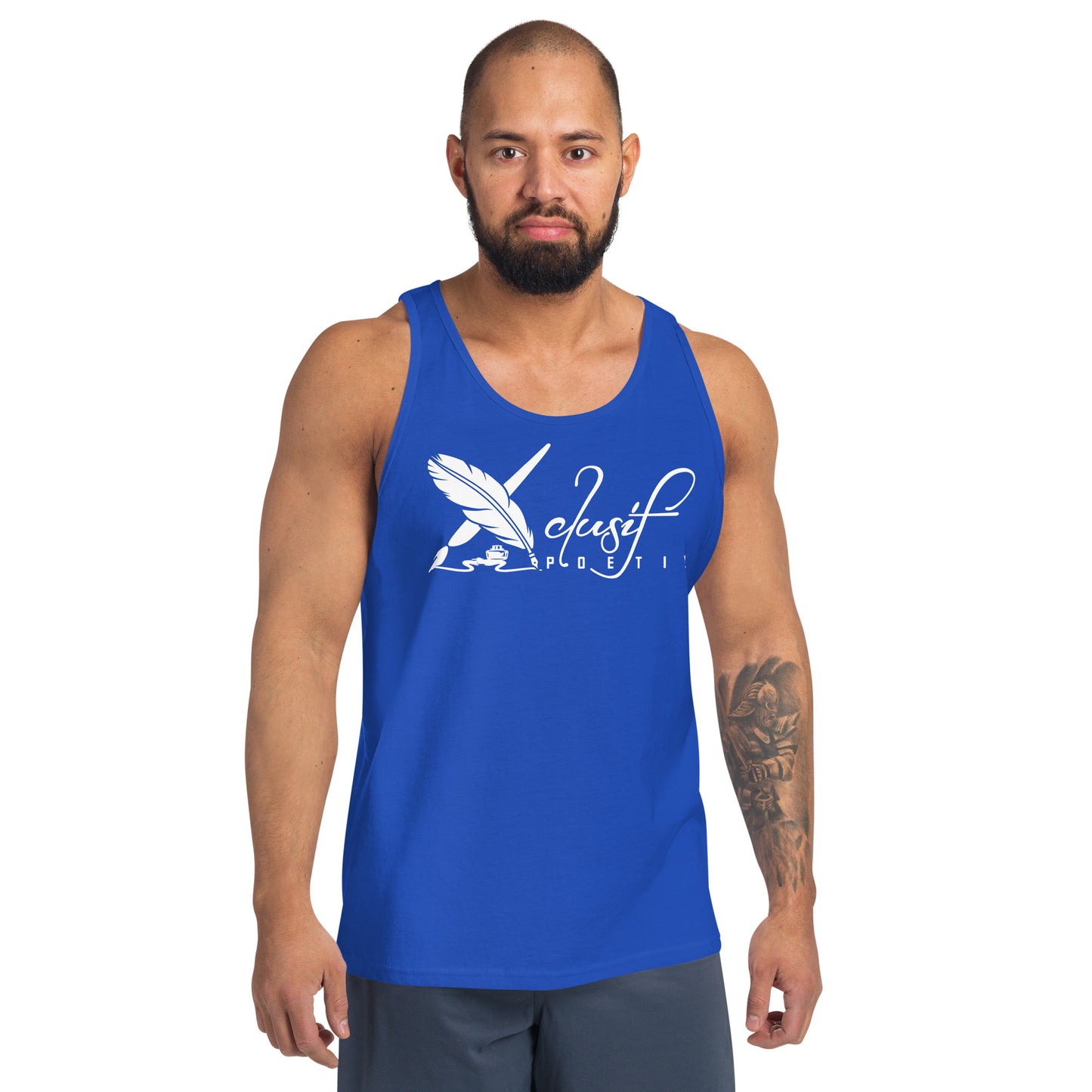 XCLUSIF POETIX WHITE LOGO Unisex Tank Top