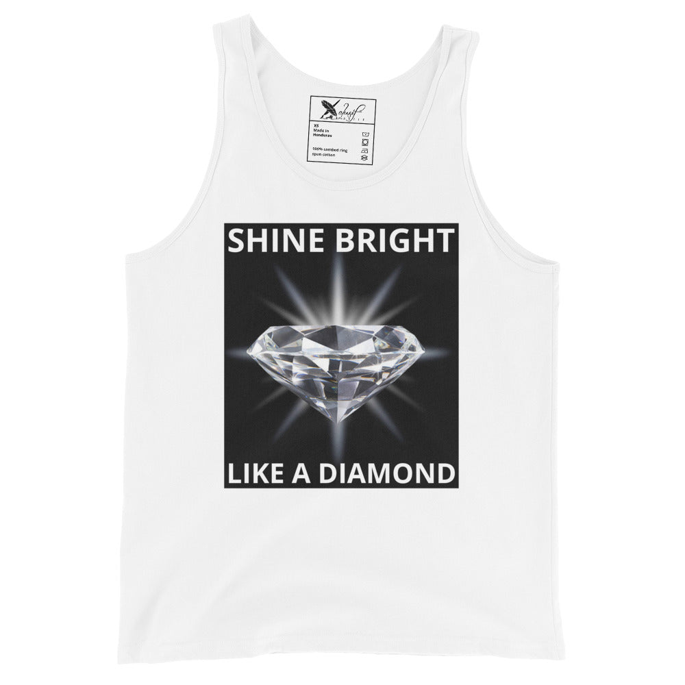 "SHINE BRIGHT LIKE A DIAMOND" BY XCLUSIF POETIX Unisex Tank Top