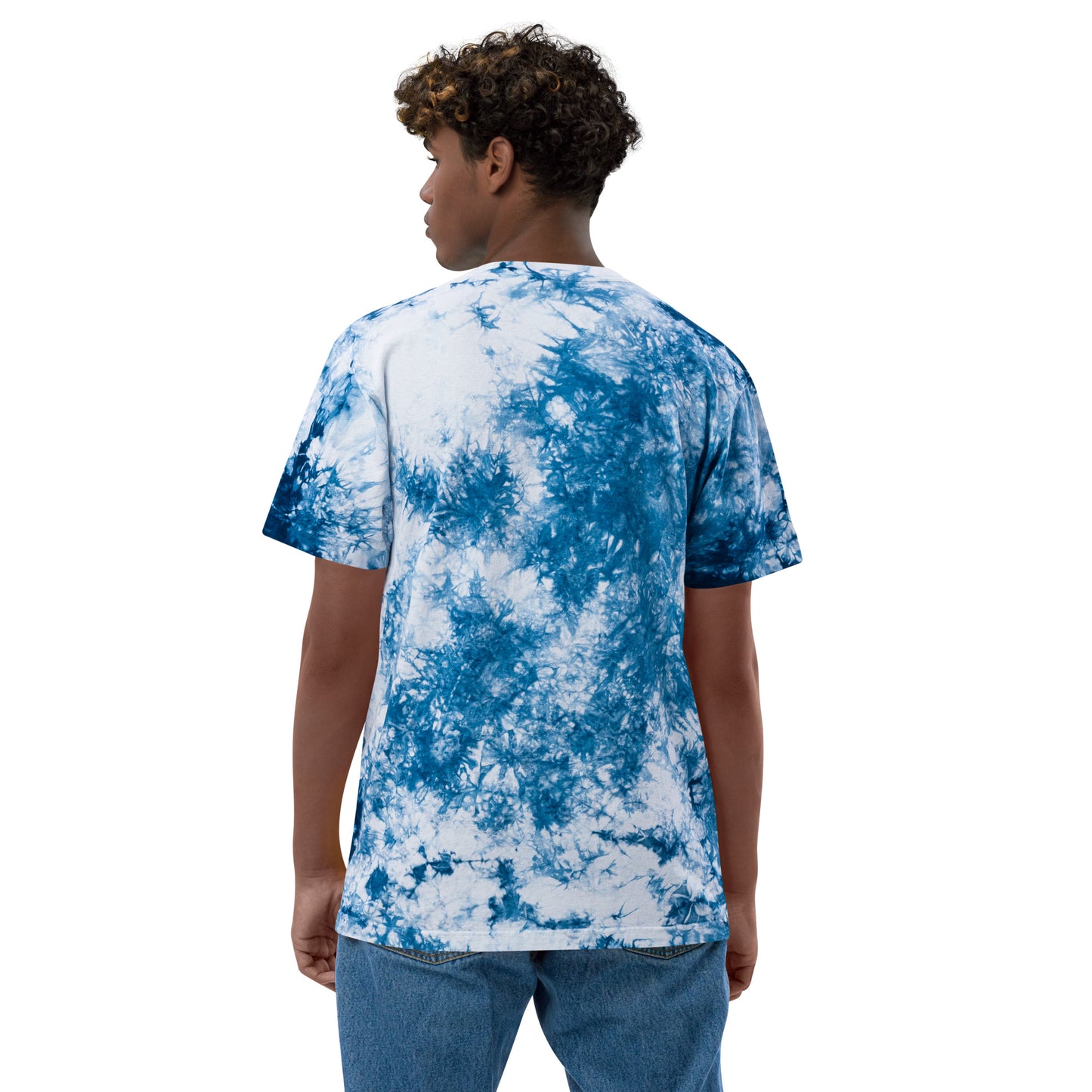 XCLUSIF POETIX WHITE LOGO Oversized tie-dye t-shirt