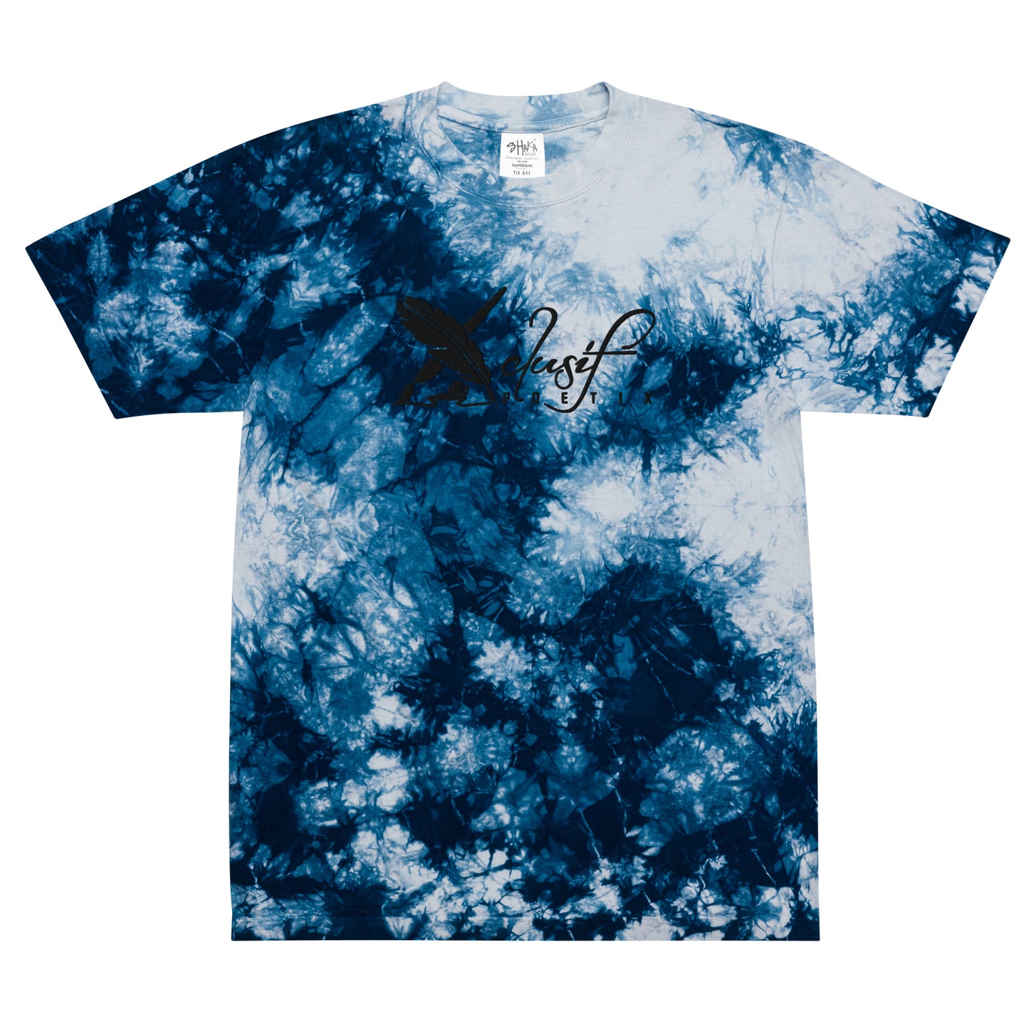 XCLUSIF POETIX BLACK LOGO Oversized tie-dye t-shirt