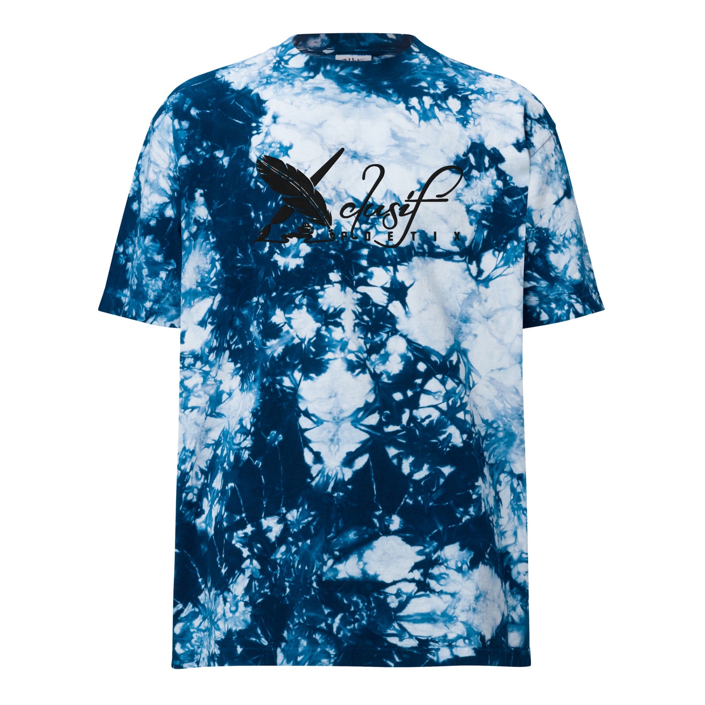 XCLUSIF POETIX BLACK LOGO Oversized tie-dye t-shirt