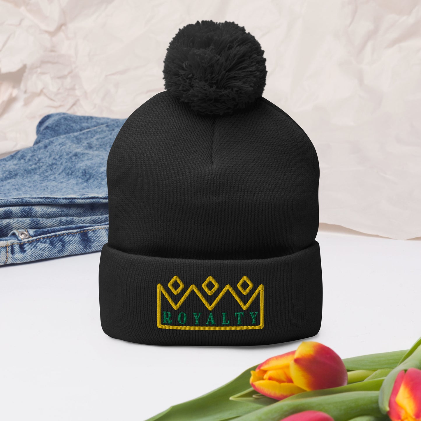 ROYALTY BY XCLUSIF POETIX Pom-Pom Beanie