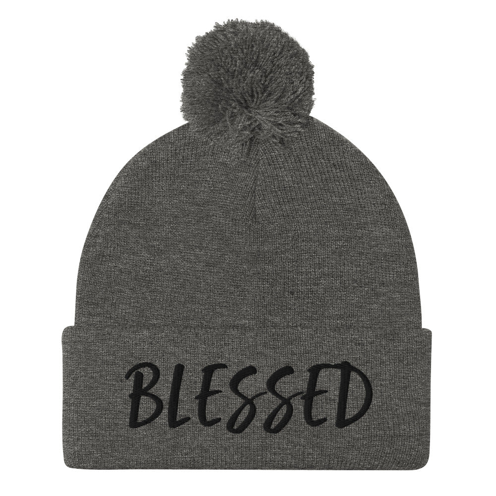 BLESSED BY XCLUSIF POETIX Pom-Pom Beanie