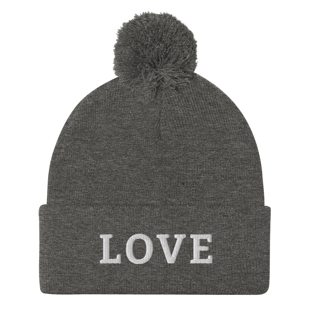 LOVE BY XCLUSIF POETIX Pom-Pom Beanie