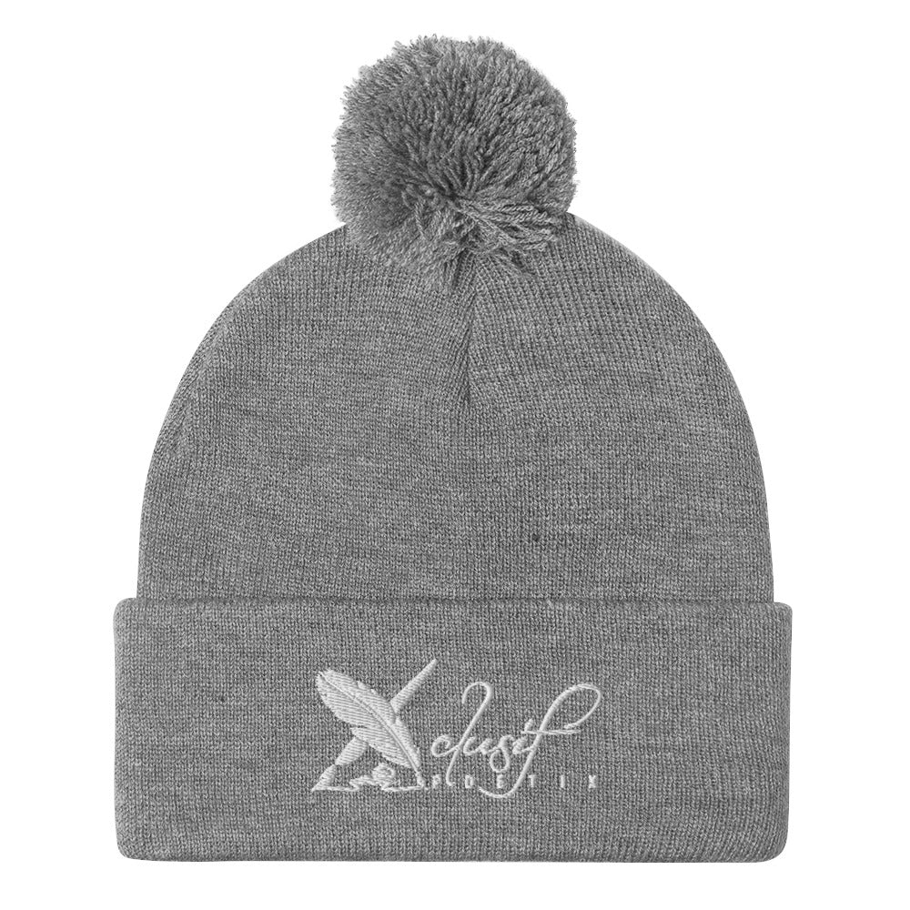 XCLUSIF POETIX WHITE LOGO Pom-Pom Beanie