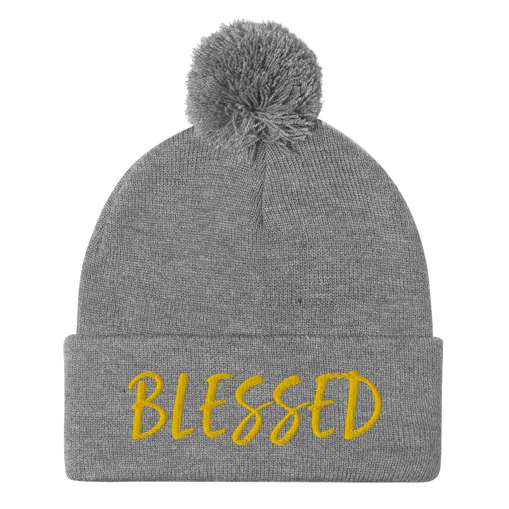 BLESSED BY XCLUSIF POETIX Pom-Pom Beanie