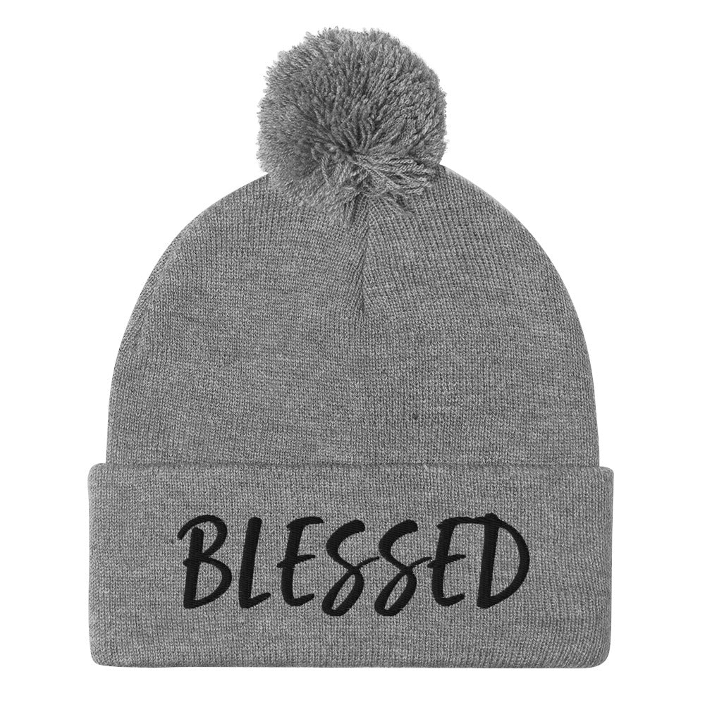 BLESSED BY XCLUSIF POETIX Pom-Pom Beanie