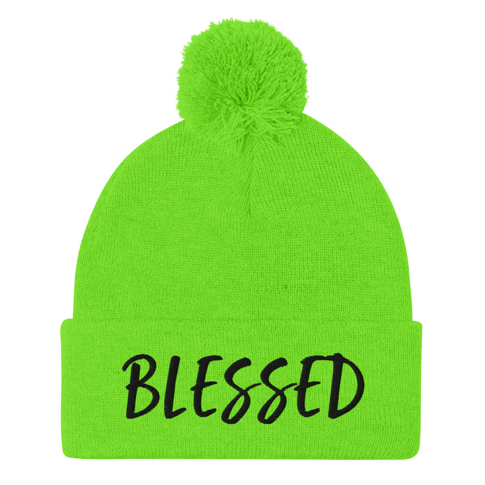 BLESSED BY XCLUSIF POETIX Pom-Pom Beanie