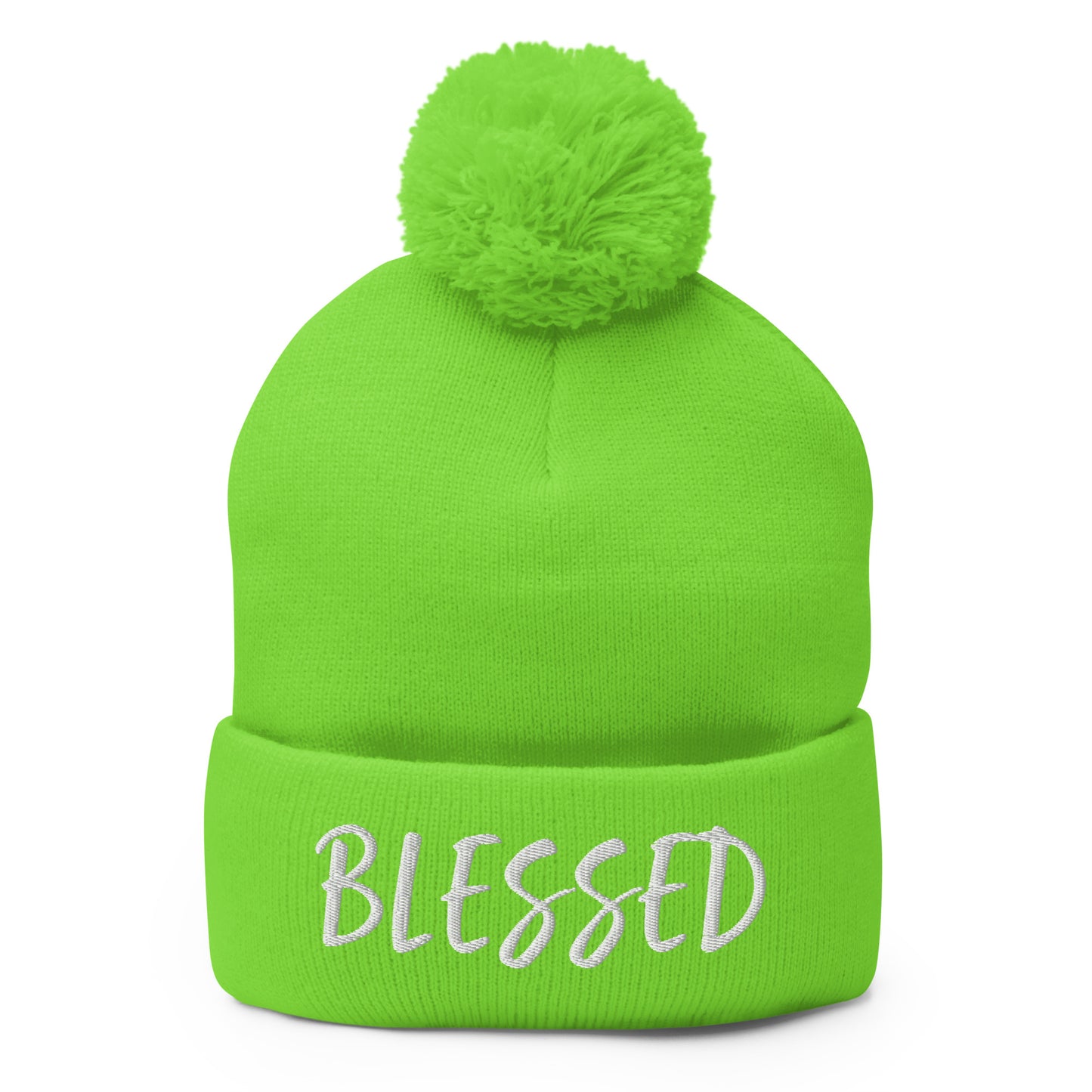 BLESSED BY XCLUSIF POETIX Pom-Pom Beanie