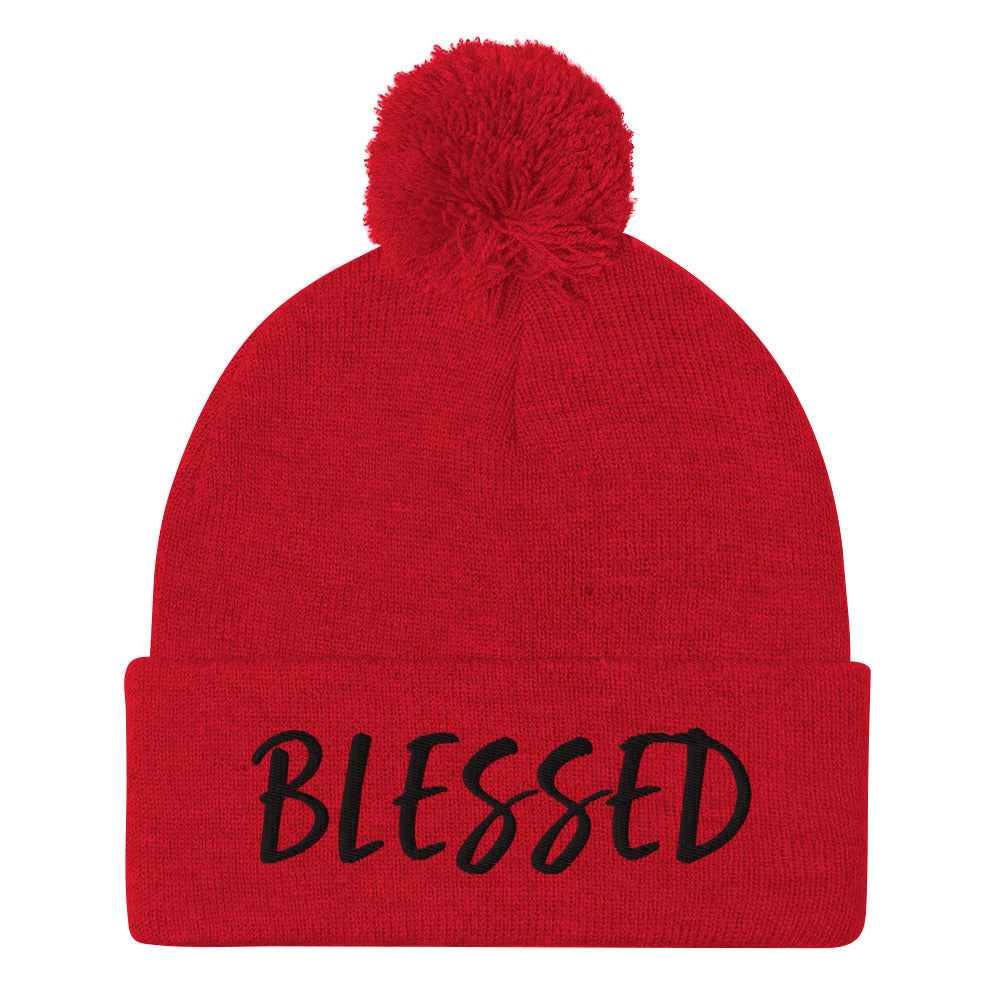 BLESSED BY XCLUSIF POETIX Pom-Pom Beanie