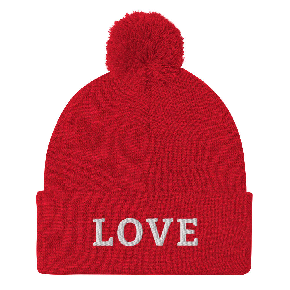 LOVE BY XCLUSIF POETIX Pom-Pom Beanie