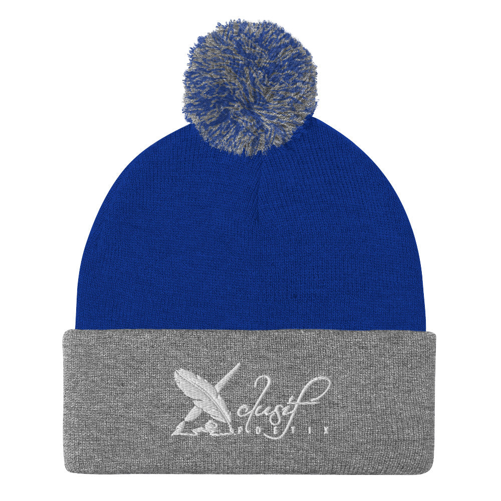 XCLUSIF POETIX WHITE LOGO Pom-Pom Beanie