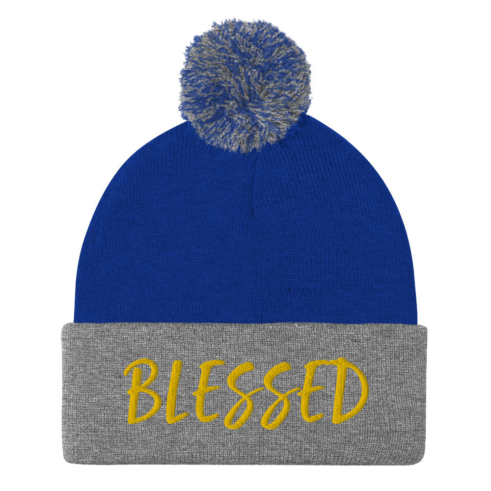 BLESSED BY XCLUSIF POETIX Pom-Pom Beanie