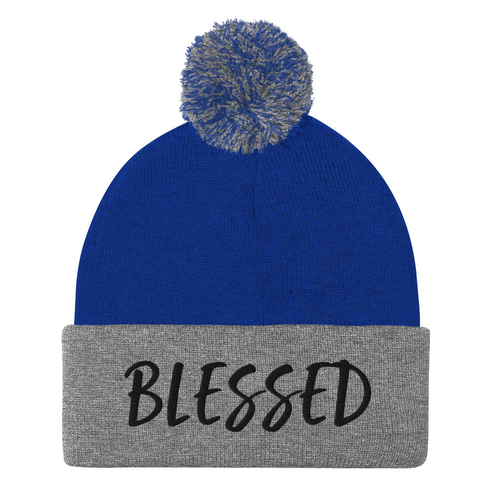 BLESSED BY XCLUSIF POETIX Pom-Pom Beanie