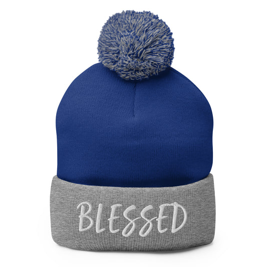 BLESSED BY XCLUSIF POETIX Pom-Pom Beanie