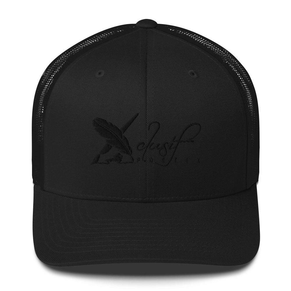 XCLUSIF POETIX BLACK LOGO Retro Trucker Cap