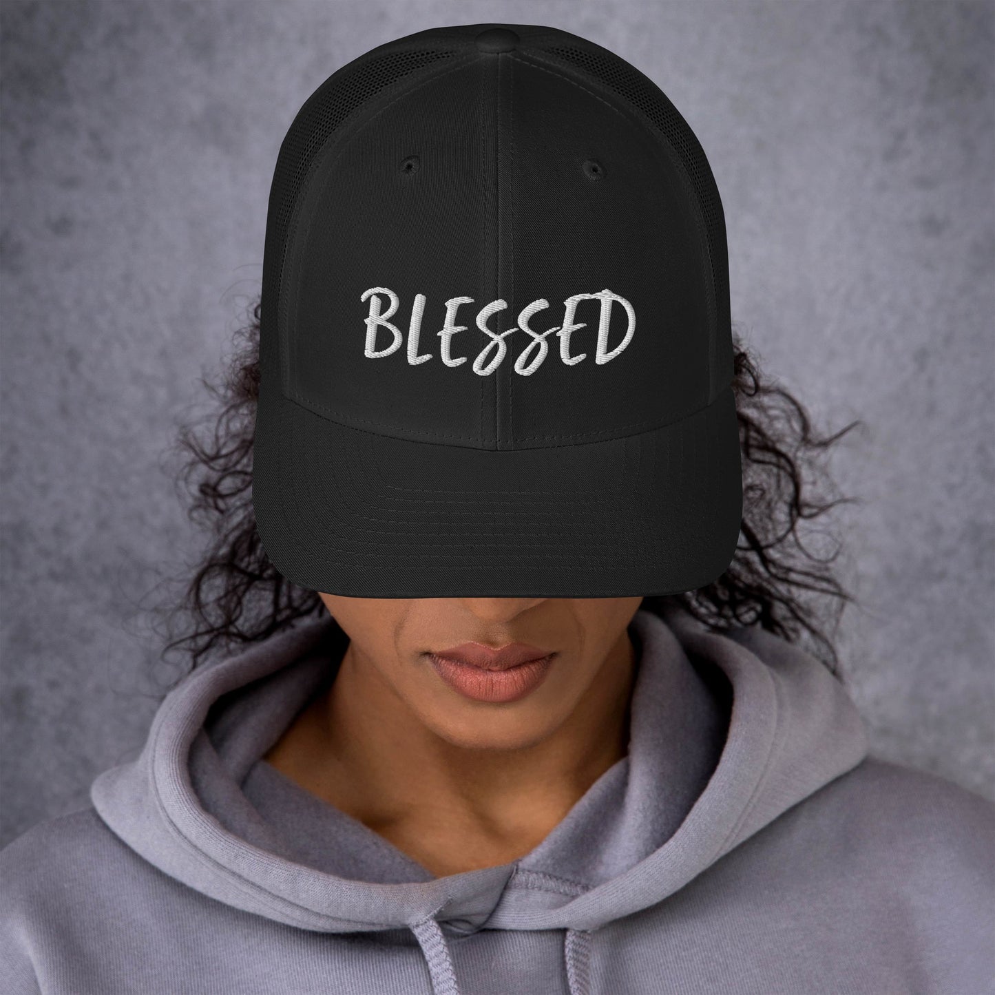 BLESSED BY XCLUSIF POETIX Trucker Cap