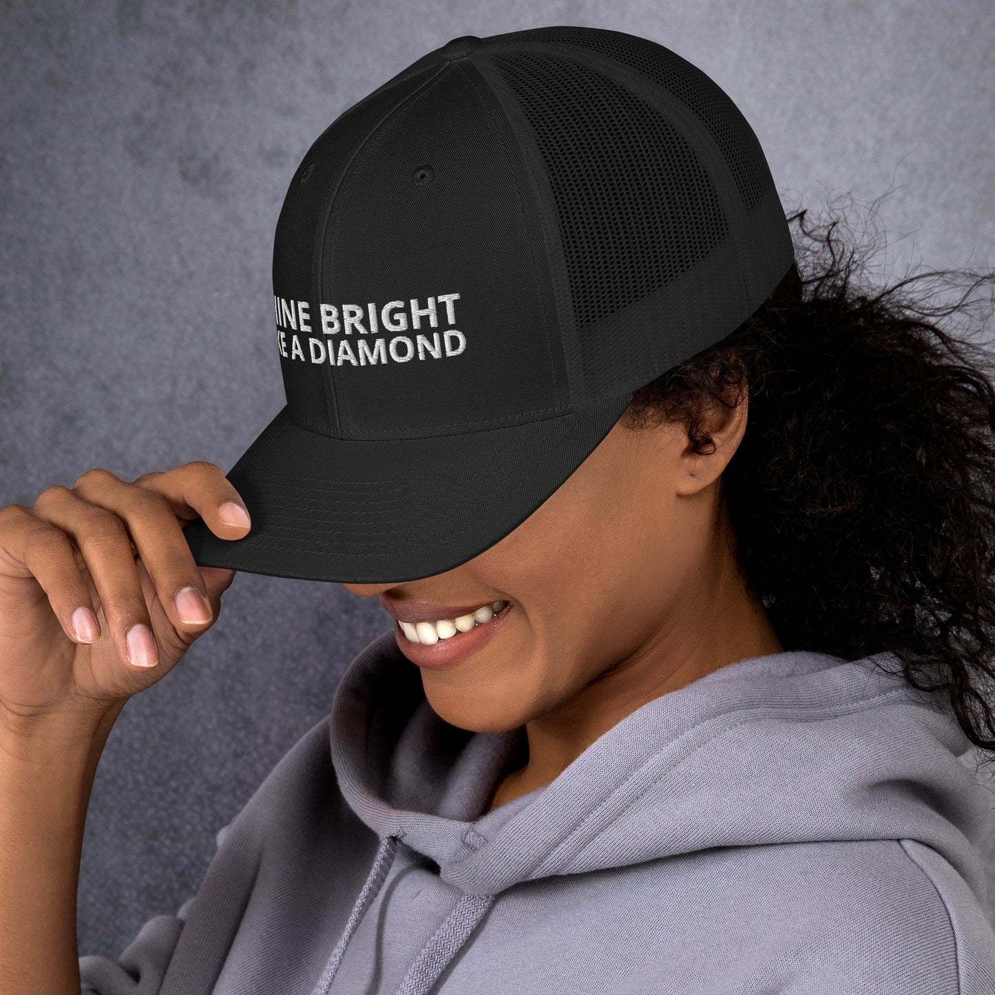 "SHINE BRIGHT LIKE A DIAMOND" BY XCLUSIF POETIX Trucker Cap