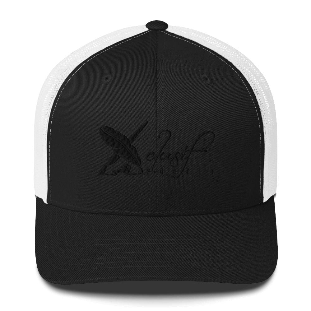 XCLUSIF POETIX BLACK LOGO Retro Trucker Cap