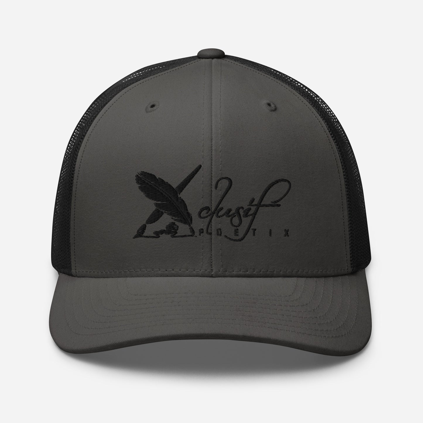 XCLUSIF POETIX BLACK LOGO Retro Trucker Cap