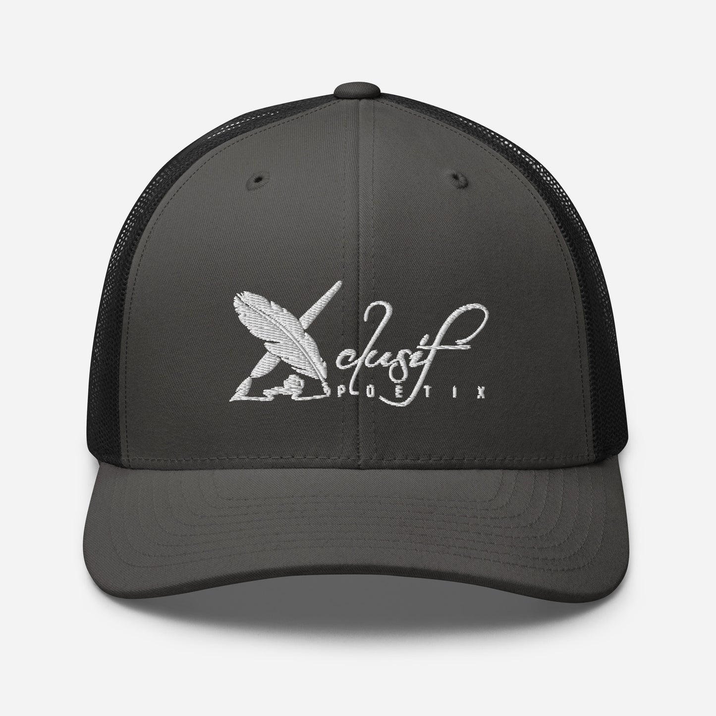 XCLUSIF POETIX WHITE LOGO Retro Trucker Cap