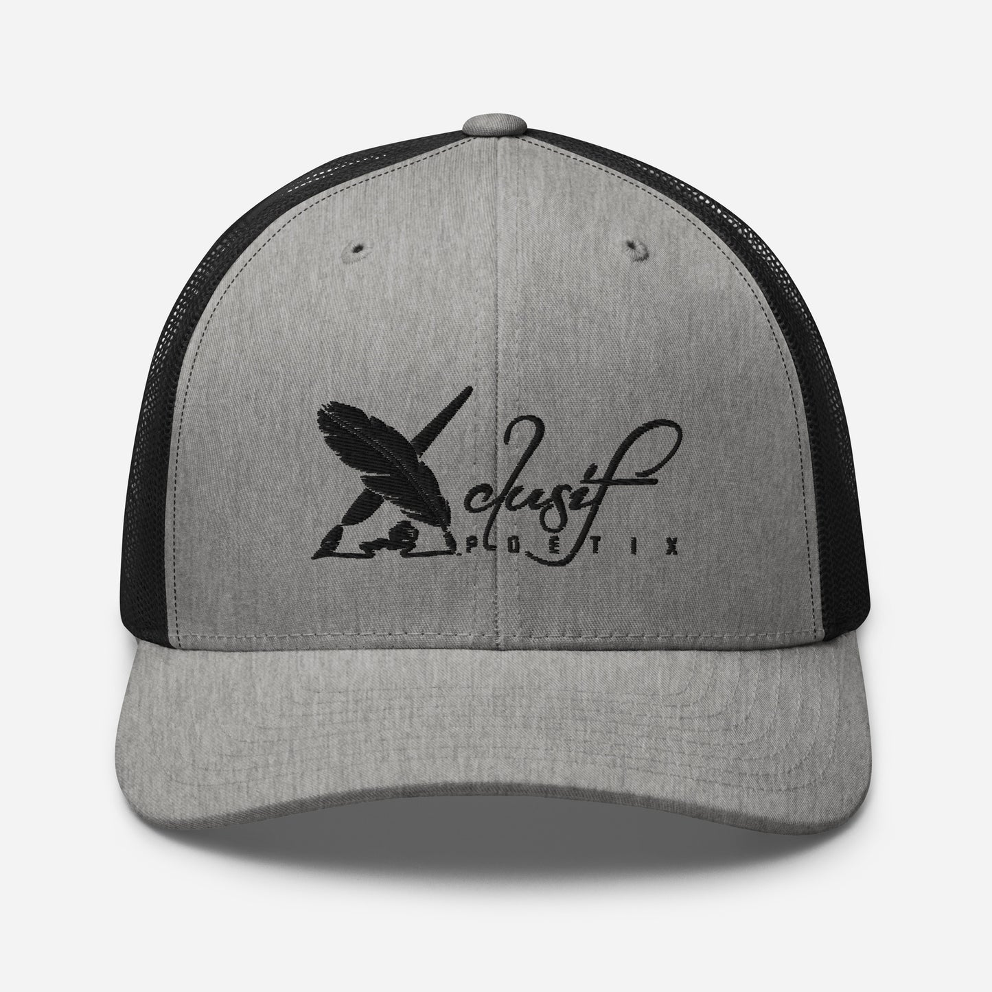 XCLUSIF POETIX BLACK LOGO Retro Trucker Cap