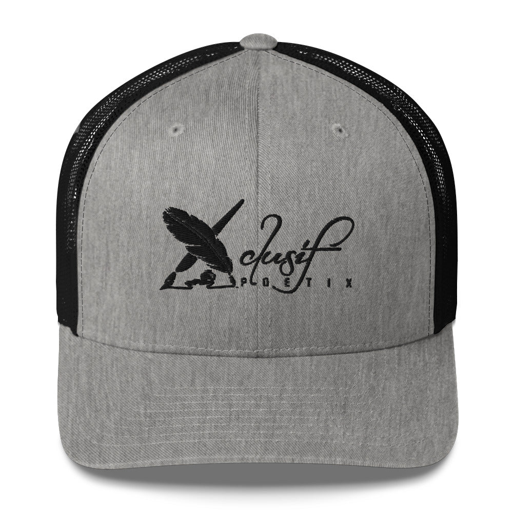 XCLUSIF POETIX BLACK LOGO Retro Trucker Cap