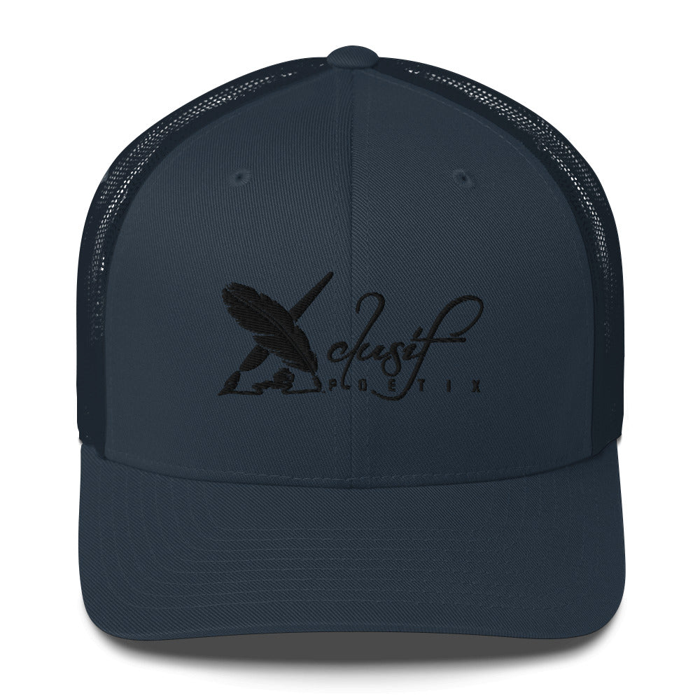 XCLUSIF POETIX BLACK LOGO Retro Trucker Cap