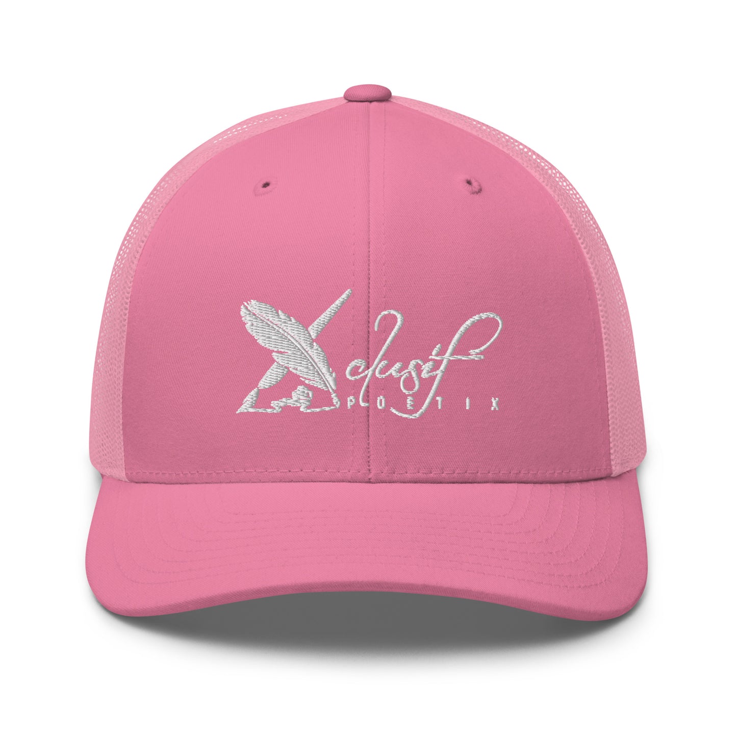 XCLUSIF POETIX WHITE LOGO Retro Trucker Cap