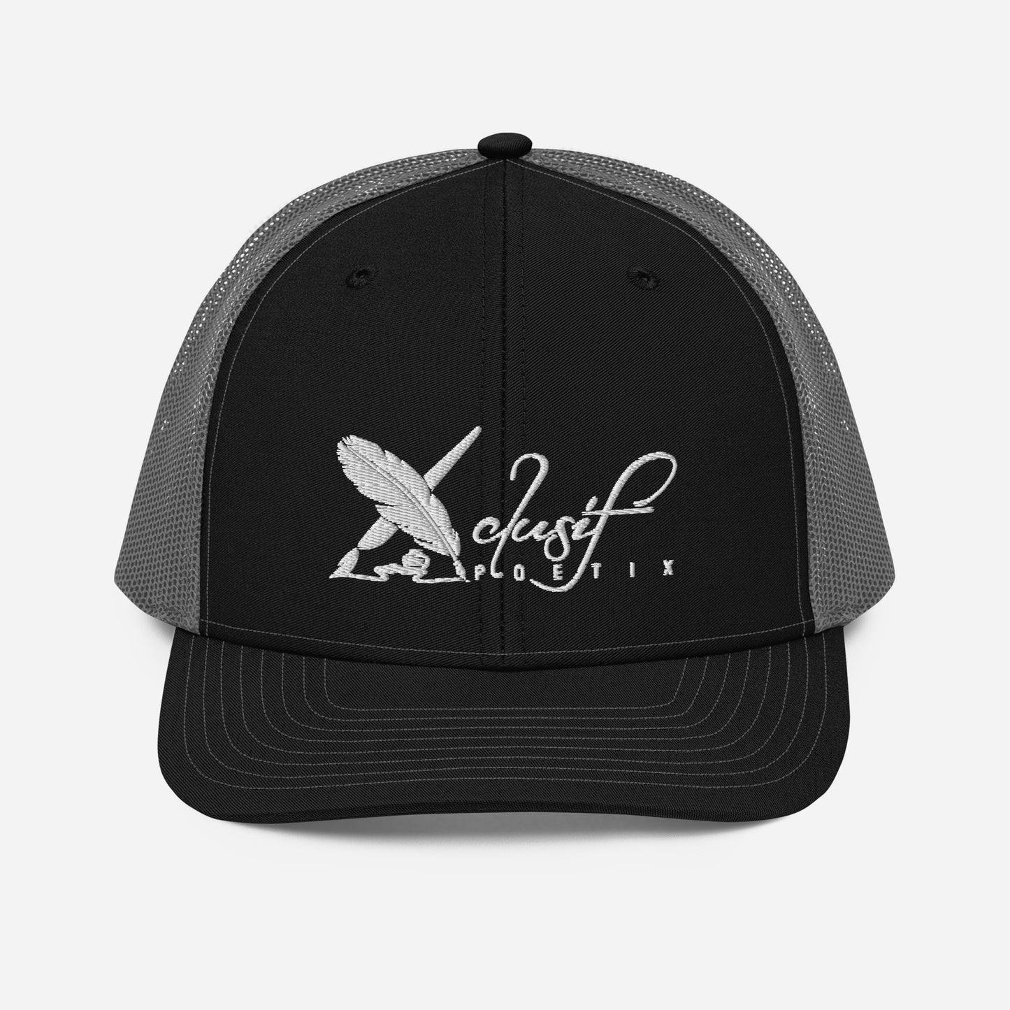 XCLUSIF POETIX WHITE LOGO Snapback Trucker Cap