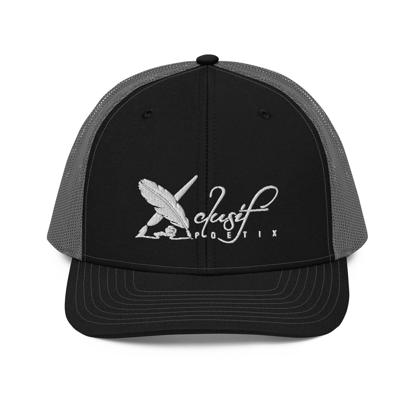 XCLUSIF POETIX WHITE LOGO Snapback Trucker Cap