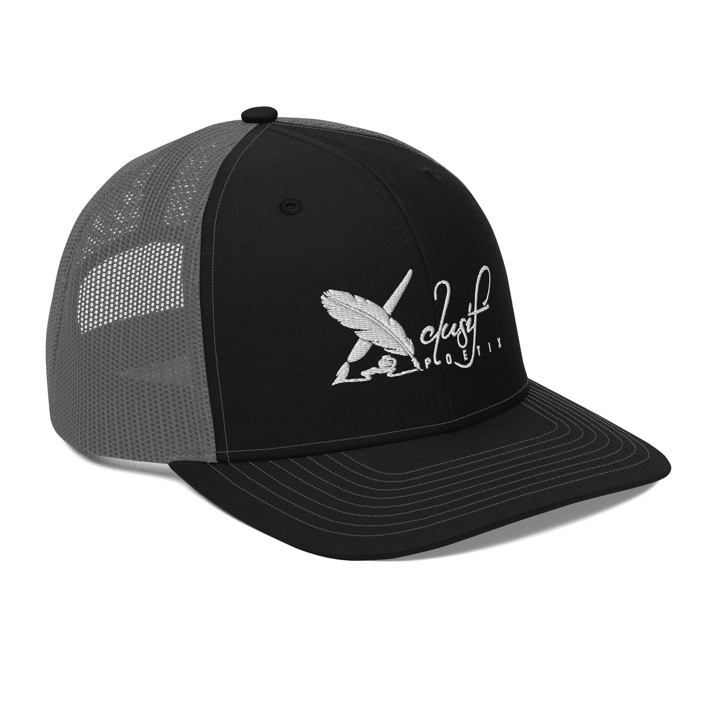 XCLUSIF POETIX WHITE LOGO Snapback Trucker Cap