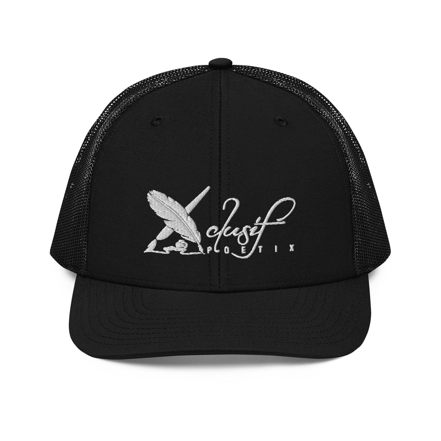 XCLUSIF POETIX WHITE LOGO Snapback Trucker Cap