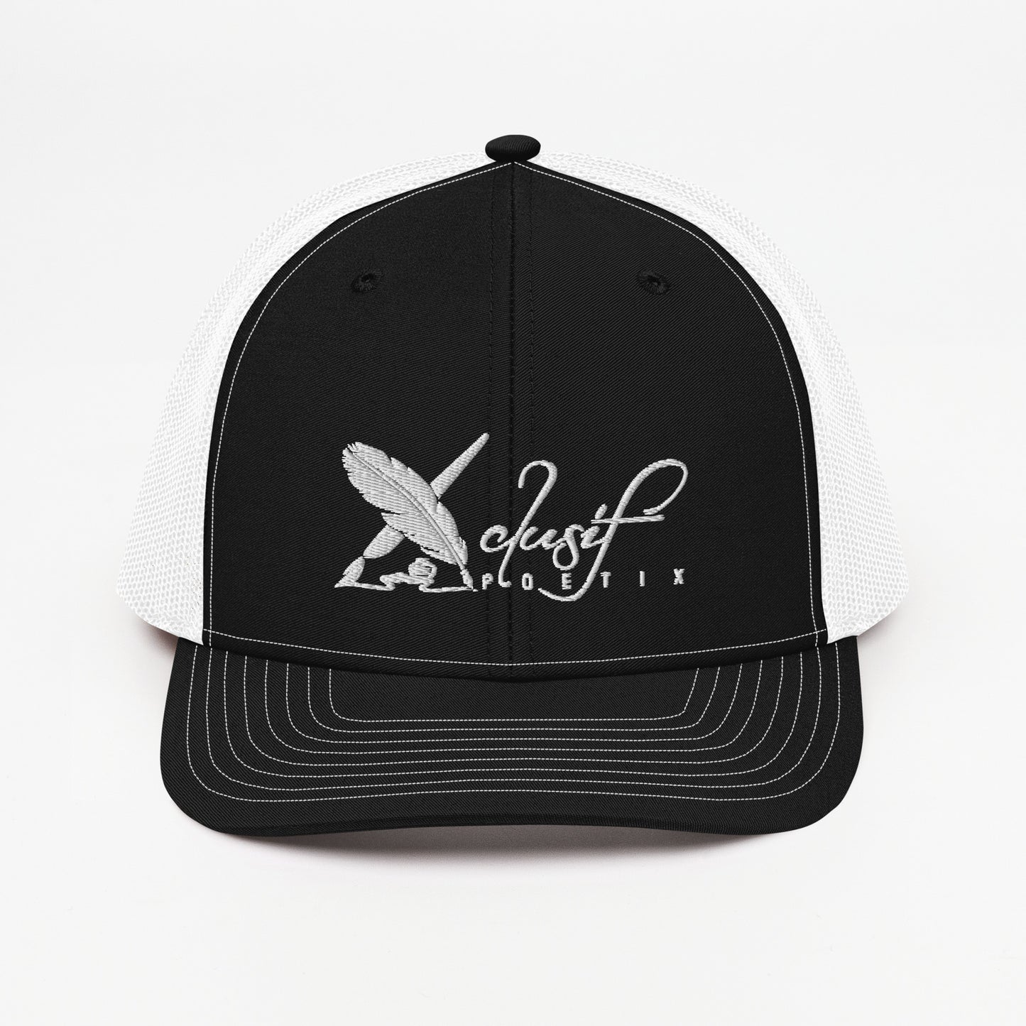 XCLUSIF POETIX WHITE LOGO Snapback Trucker Cap