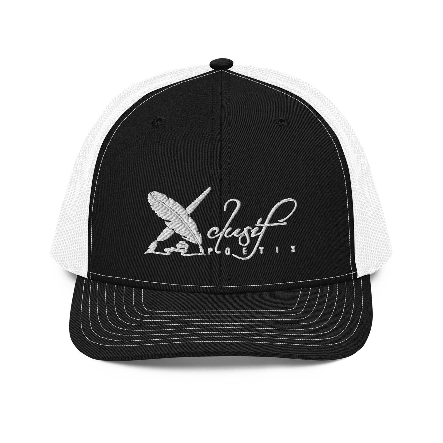 XCLUSIF POETIX WHITE LOGO Snapback Trucker Cap