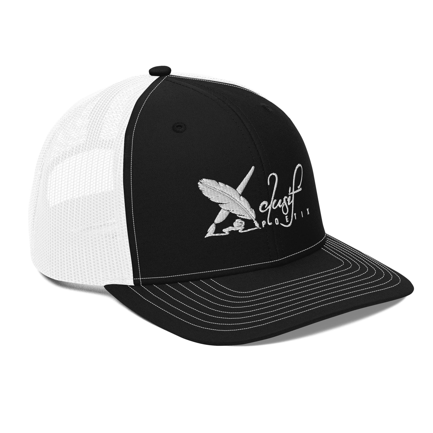 XCLUSIF POETIX WHITE LOGO Snapback Trucker Cap