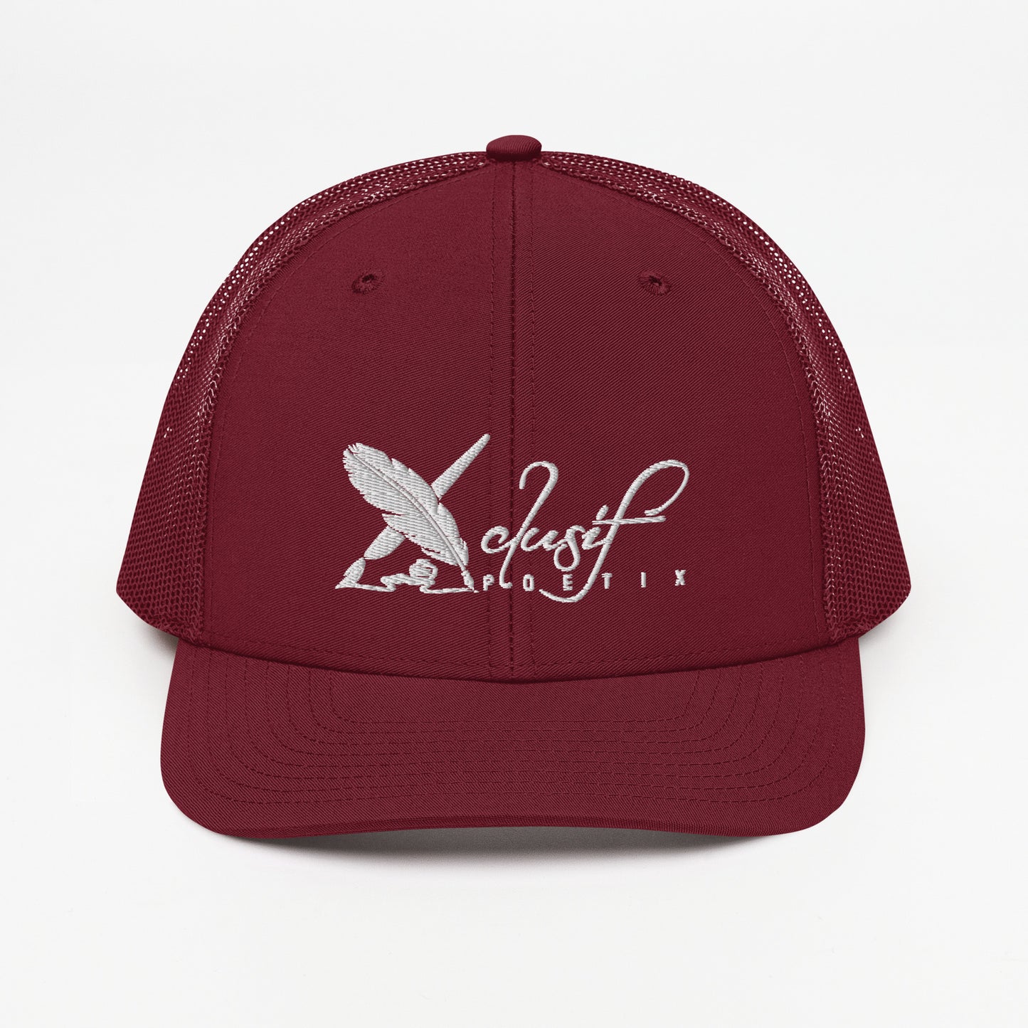 XCLUSIF POETIX WHITE LOGO Snapback Trucker Cap