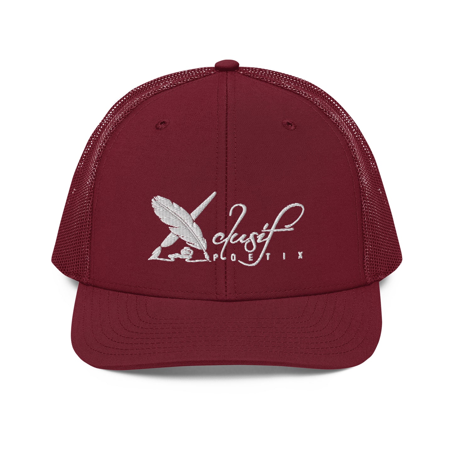 XCLUSIF POETIX WHITE LOGO Snapback Trucker Cap