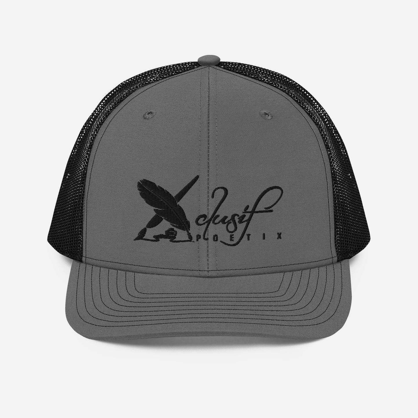 XCLUSIF POETIX BLACK LOGO Snapback Trucker Cap