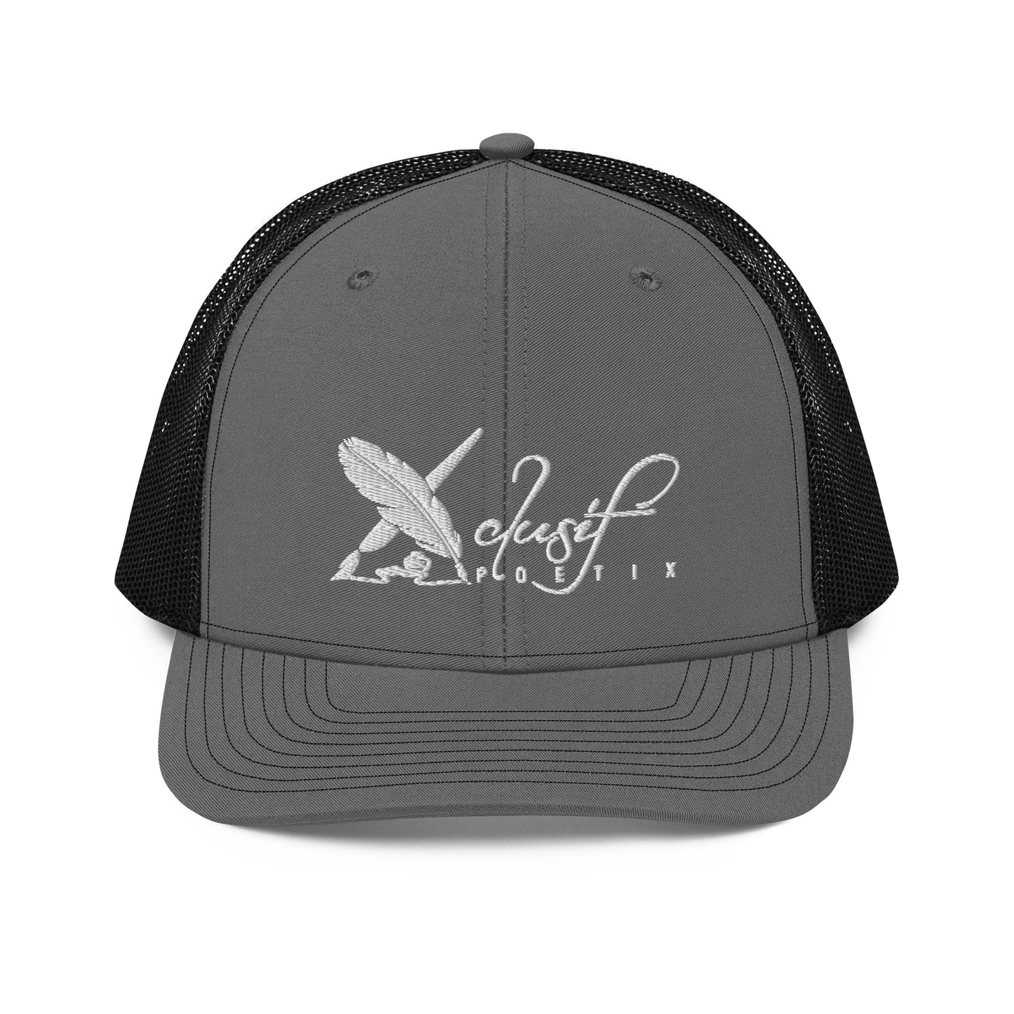 XCLUSIF POETIX WHITE LOGO Snapback Trucker Cap