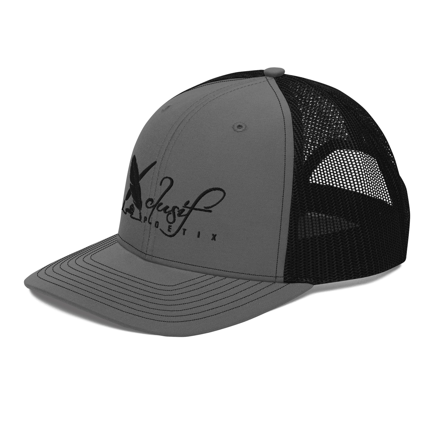 XCLUSIF POETIX BLACK LOGO Snapback Trucker Cap