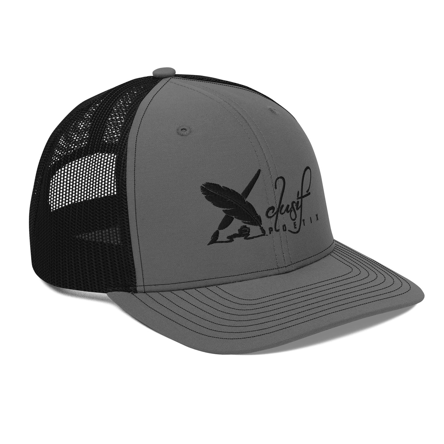 XCLUSIF POETIX BLACK LOGO Snapback Trucker Cap