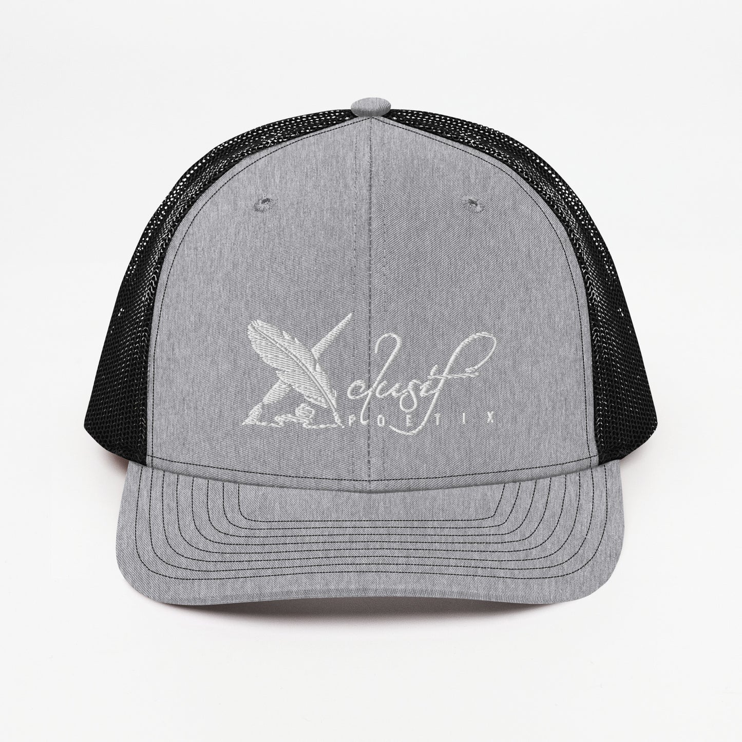 XCLUSIF POETIX WHITE LOGO Snapback Trucker Cap