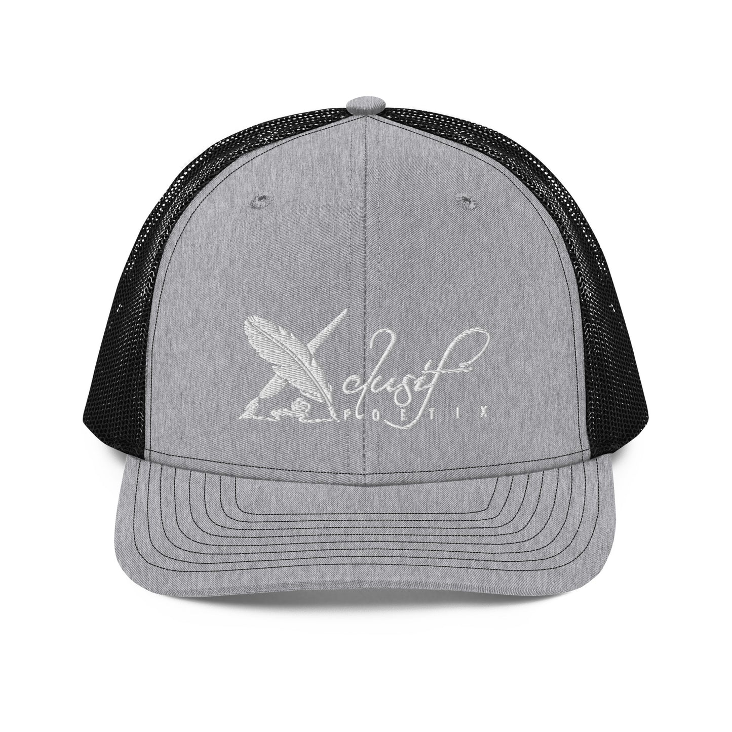 XCLUSIF POETIX WHITE LOGO Snapback Trucker Cap