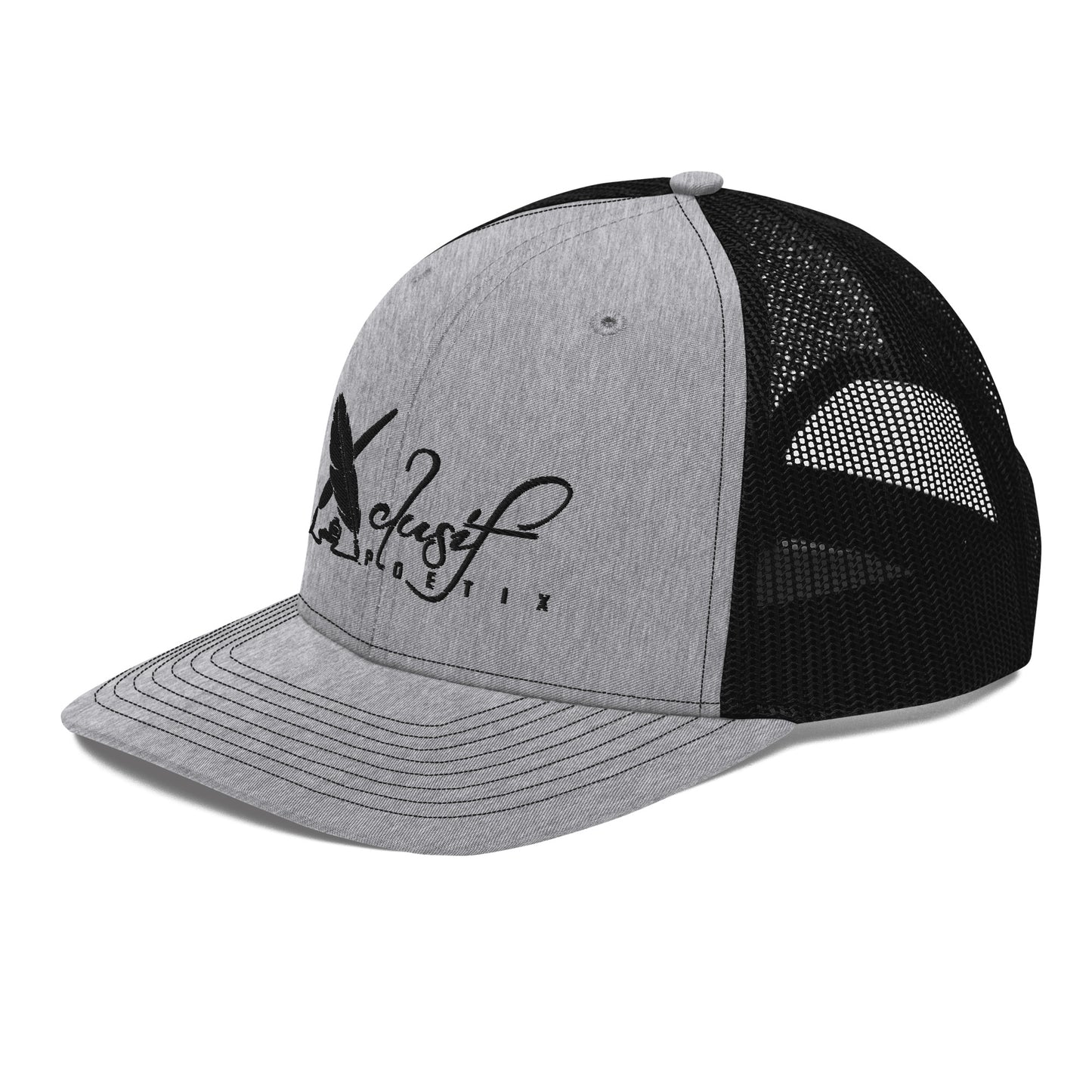 XCLUSIF POETIX BLACK LOGO Snapback Trucker Cap