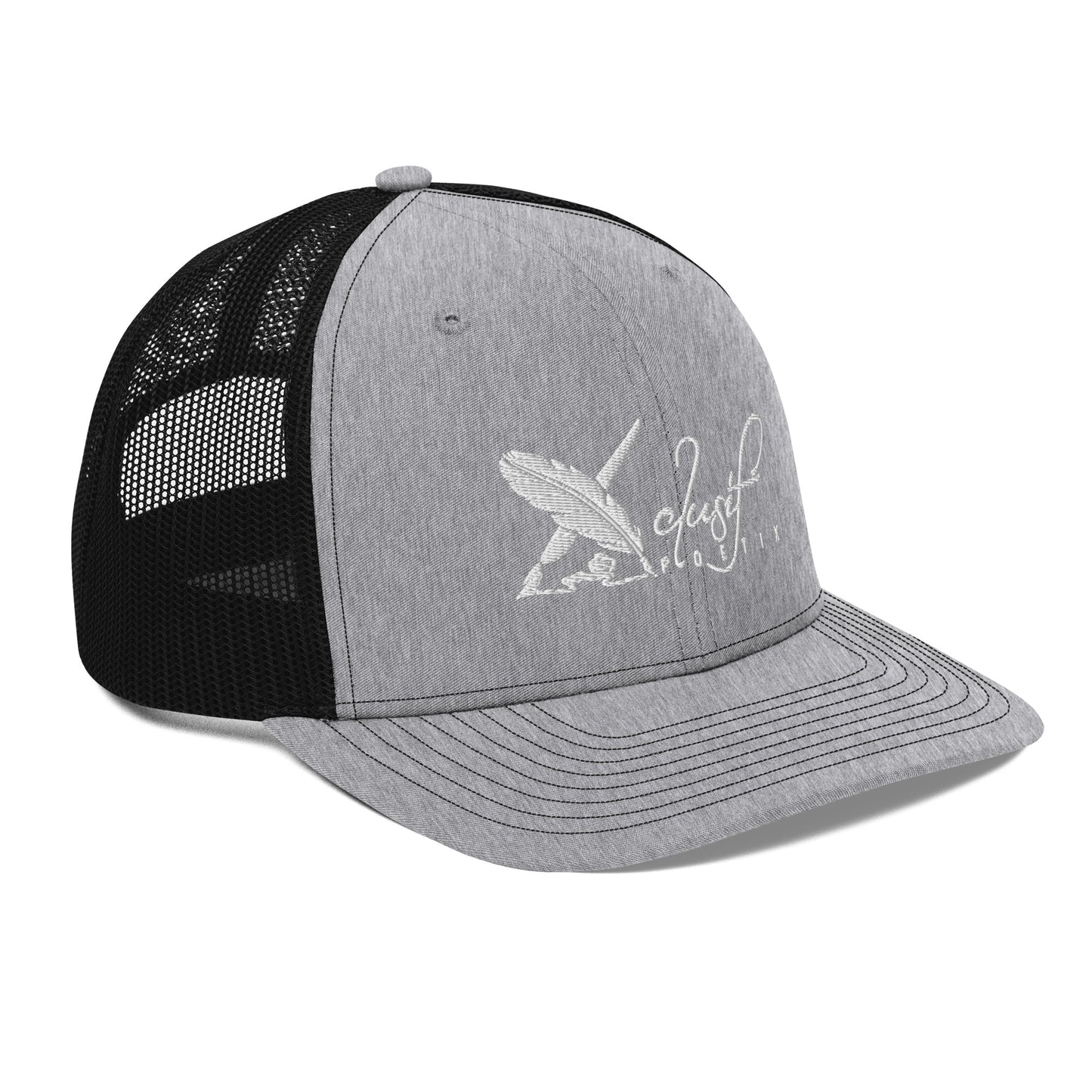 XCLUSIF POETIX WHITE LOGO Snapback Trucker Cap